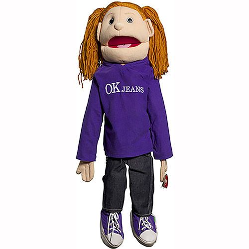 28" Strawberry-Red Haired Girl In Purple Top