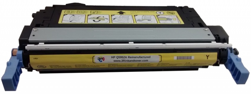 Hewlett Packard OEM Q5952A, Q6462A Ecoplus Remanufactured Toner Cartridge: Yellow, 10K Yield