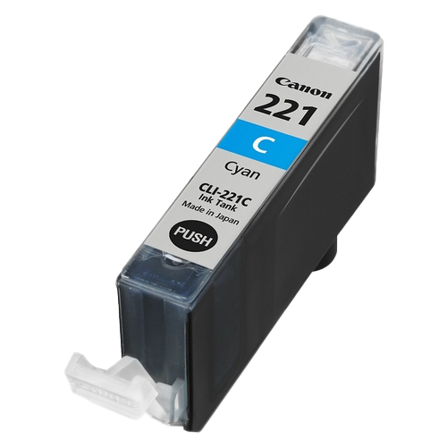 Canon OEM CLI-221C Compatible Inkjet Cartridge: Cyan, 530 Yield