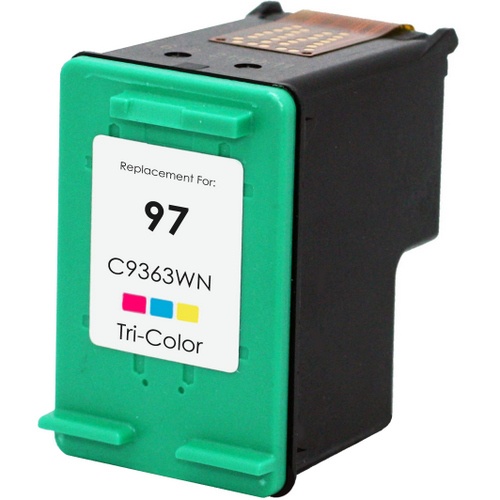 Hewlett Packard OEM 97, C9363WN Remanufactured Inkjet Cartridge: Cyan, Magenta, Yellow, 560 Yield, 14ml