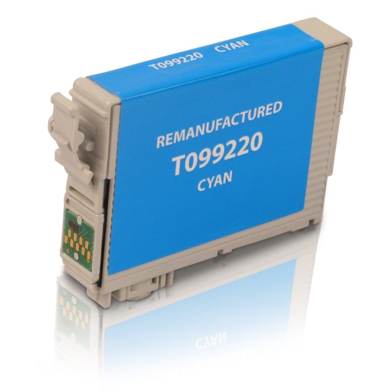 Epson OEM 99, T099220 Remanufactured Inkjet Cartridge: Cyan, 535 Yield, 9ml