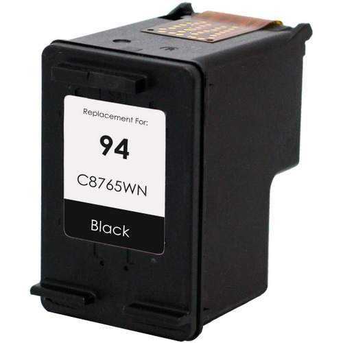 Hewlett Packard OEM 94, C8765WN Remanufactured Inkjet Cartridge: Black, 480 Yield, 11ml