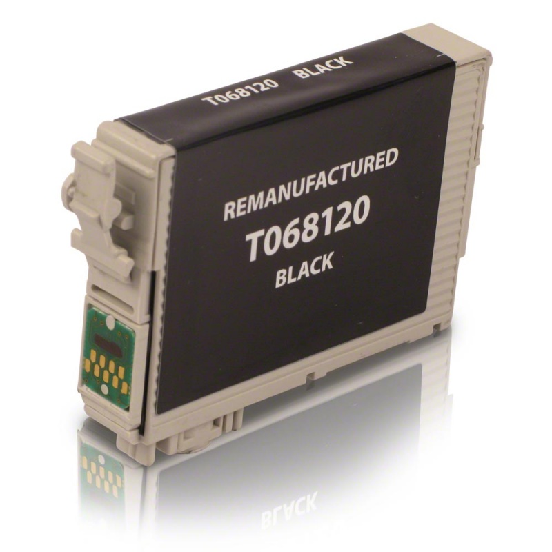 Epson OEM 68, T068120 Remanufactured Inkjet Cartridge: Black, 370 Yield, 11ml