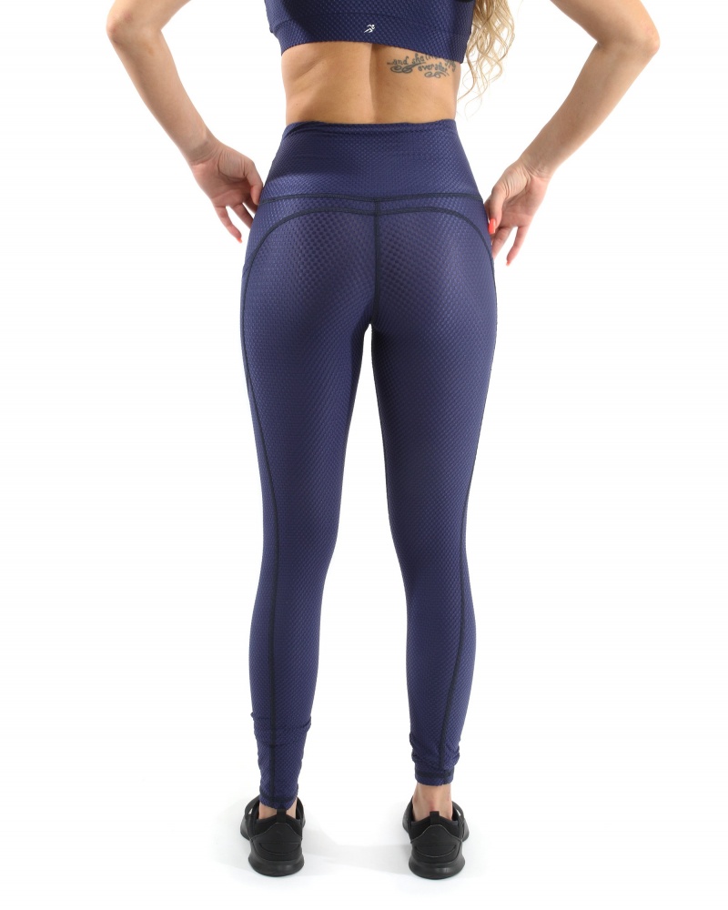 Venice Activewear Set - Leggings & Sports Bra - Navy [Made In Italy] Size Small Color One Color