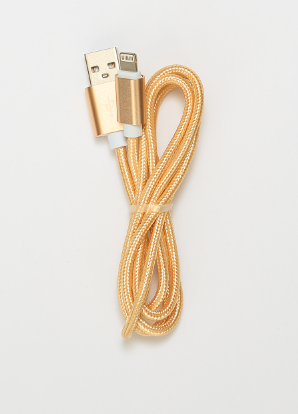 Iphone Braided Cable Charger - Gold Iphone Braided Cable Charger - Gold Color One Color Size One Size