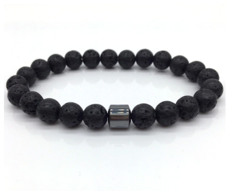 Haima Lava Hematite Bracelet - Black Color One Color Size One Size