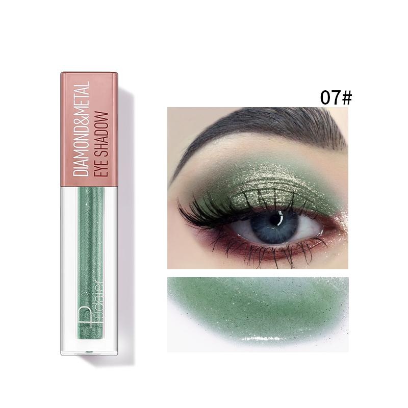 Pudaier Diamond Shimmer & Glow Liquid Eyeshadow | Matte Finished - Color #07 Green Color 07 Size One Size