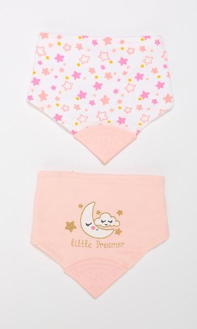 "Little Dreamer" Pink And White Baby Teether Gift Set Color One Color Size One Size
