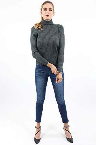 Roxbury Ribbed Turtleneck Sweater - Grey Roxbury Ribbed Turtleneck Sweater - Grey Size Small Size One Size Color Grey