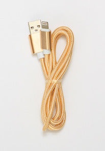 Iphone Braided Cable Charger - Gold Iphone Braided Cable Charger - Gold Color One Color Size One Size