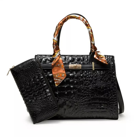 Marilyn Women Handle Bag (2 Piece Set) - Black by Savoy Active