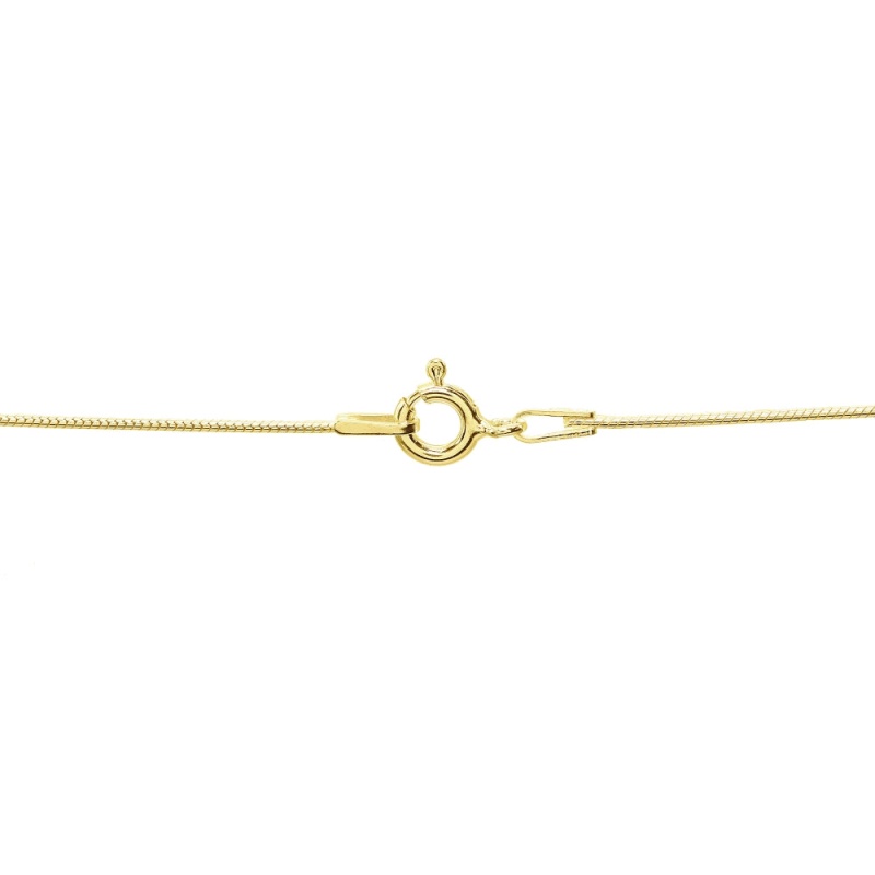 Yellow Gold Flashed Sterling Silver Italian .75Mm Snake Chain Anklet, 9Mm
