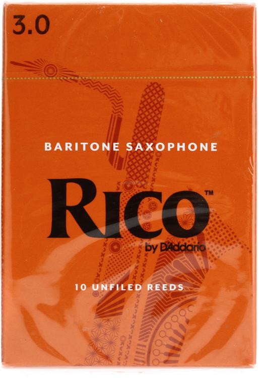 D'addario Rla1030 - Rico Baritone Saxophone Reeds - 3.0 (10-Pack)