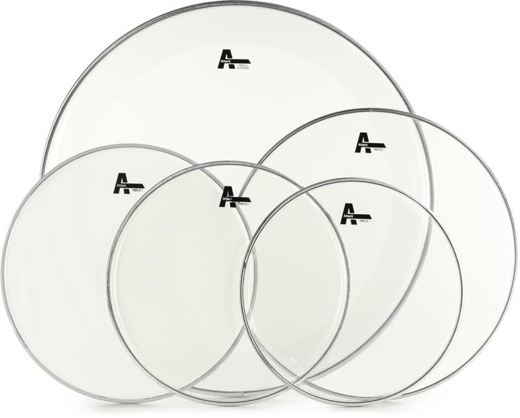 Attack Proflex 1 Clear 5-Piece Drumhead Pack