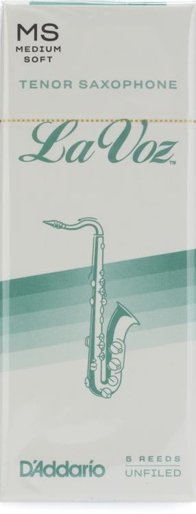 D'addario Rkc10ms - La Voz Tenor Saxophone Reeds - Medium Soft (5-Pack)