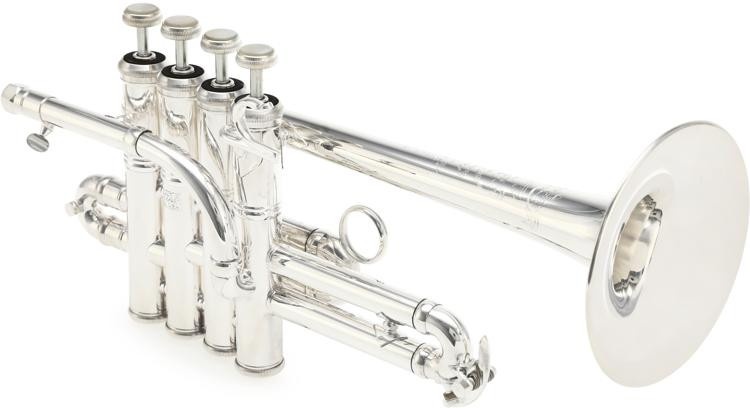 Bach Artisan Ap190s Professional Bb/A 4-Valve Stradivarius Piccolo Trumpet - Silver-Plated