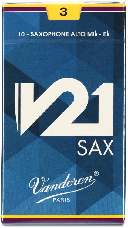 Vandoren Sr813 - V21 Alto Saxophone Reeds - 3.0 (10-Pack)