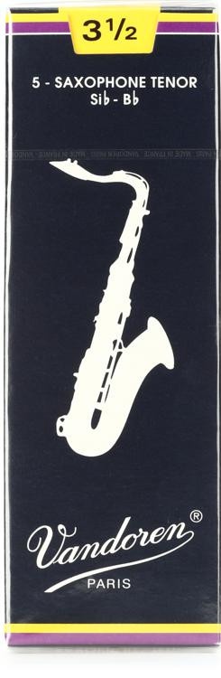 Vandoren Sr2235 - Traditional Tenor Saxophone Reeds - 3.5 (5-Pack)