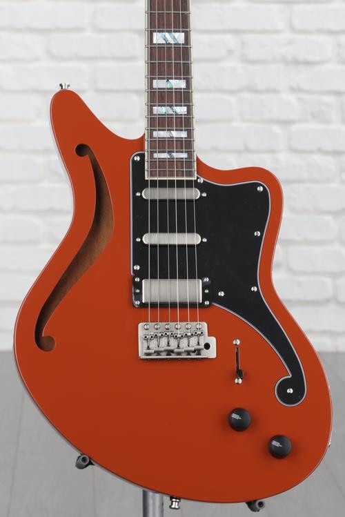 D'angelico Deluxe Bedford Sh Le SemiHollowbody Electric Guitar Rust