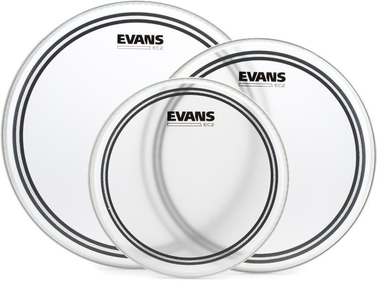 Back In Stock! Evans Ec2 Frosted 3-Piece Tom Pack - 10/12/14 Inch