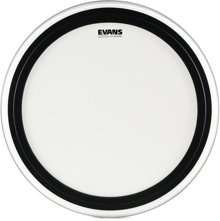 Back In Stock! Evans Emad Uv Coated Bass Batter Head - 22 Inches