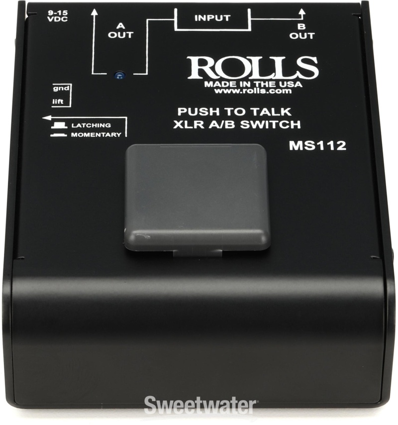 Rolls Push-To-Talk Xlr A-B Switch