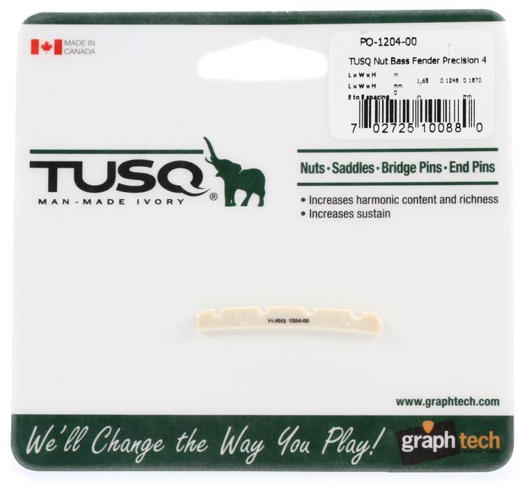 Back In Stock! Graph Tech Pq-1204-00 Tusq Fender 4-String Precision Bass-Style Nut
