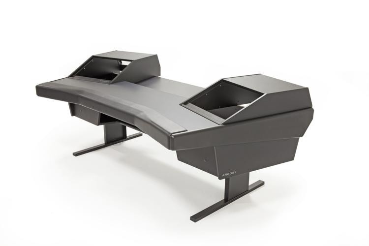 Argosy Dual15 Studio Workstation Desk With 803 Racks Black Trim