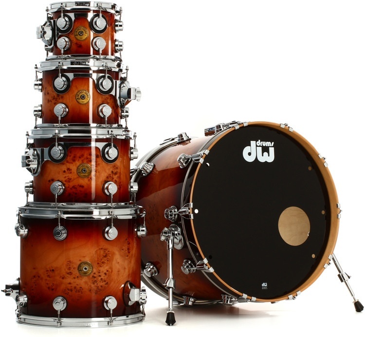 Dw Collector's Jazz Series 5Piece Shell Pack Deep Rich Red Burst
