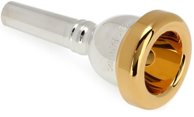 Bach Small Shank Trombone Mouthpiece - 12C With Gold Rim
