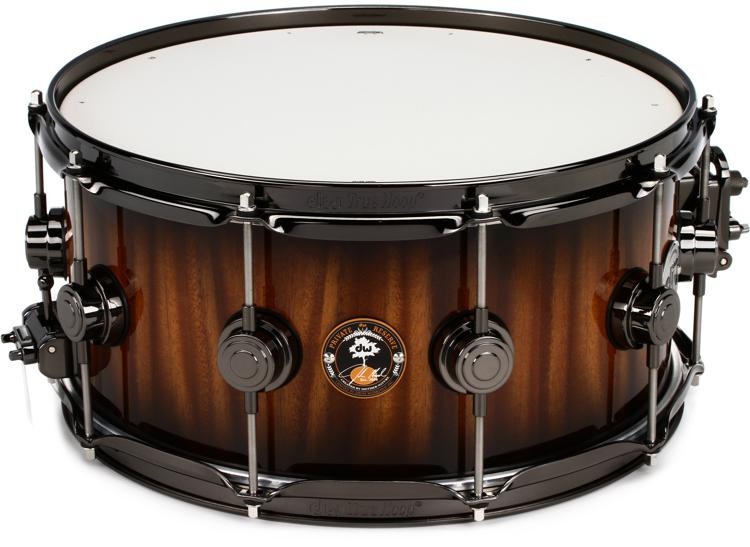 Dw Private Reserve Snare Drum 6.5 X 14 Inch Natural To Candy Black