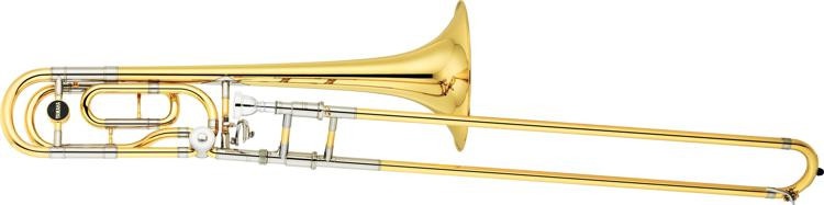 Yamaha Ysl-882 Xeno Professional F-Attachment Trombone - Clear Lacquer With Yellow