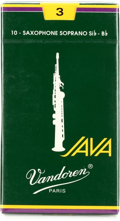 Vandoren Sr303 - Java Soprano Saxophone Reeds - 3.0 (10-Pack)