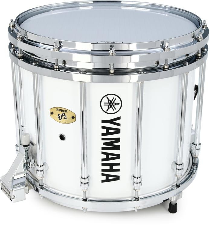 Yamaha Sfz Marching Snare Drum 14Inch X 12Inch White With Chrome