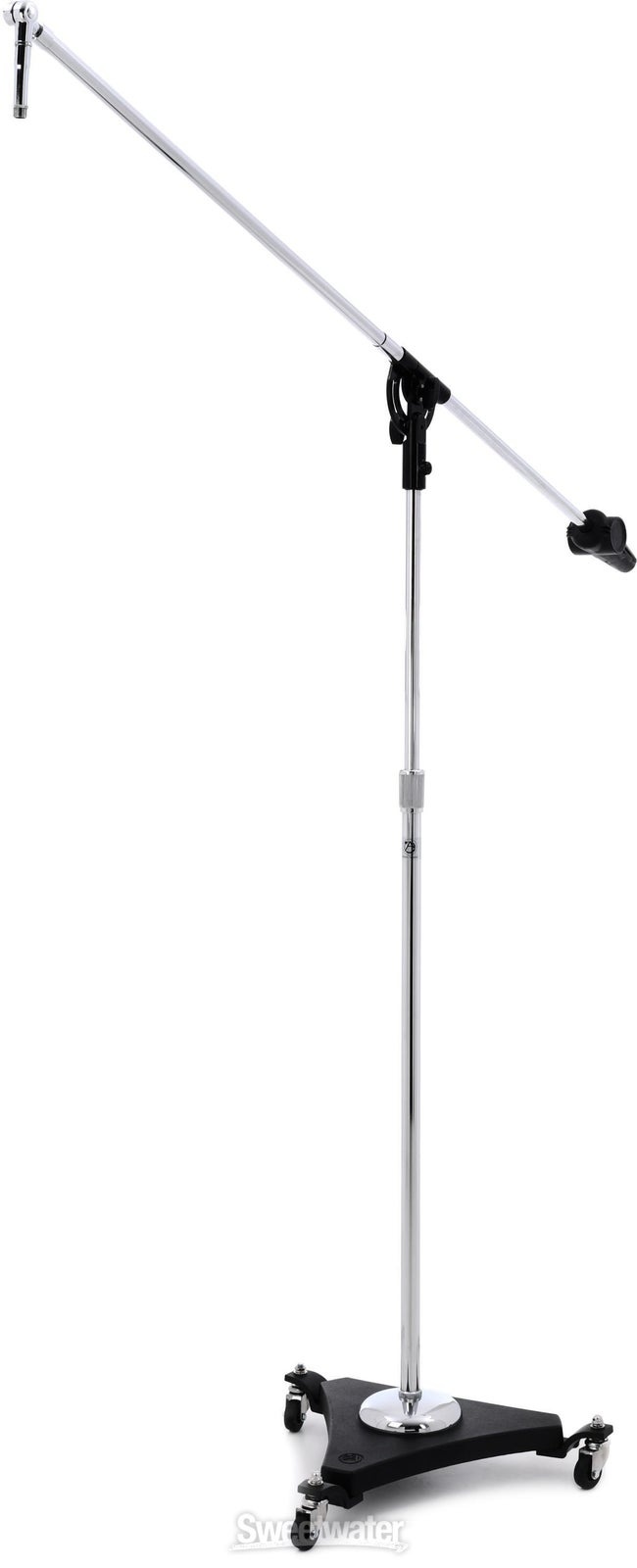 Atlasied Studio Boom Microphone Stand With Wheels - Chrome