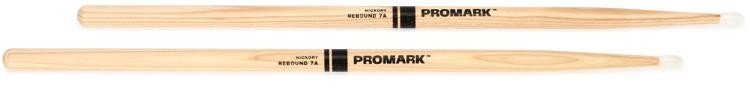 Promark Rebound Drumsticks - Hickory - 7A - Nylon Tip