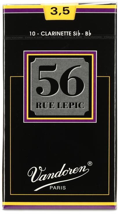 Vandoren Cr5035 56 Rue Lepic Bb Clarinet Reed - 3.5 (10-Pack)