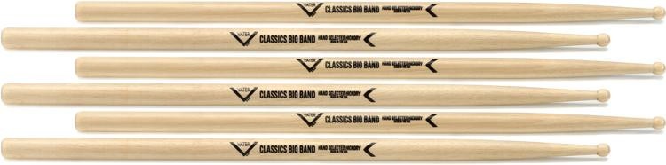 Vater Classics Drumsticks 3-Pack - Big Band - Wood Tip