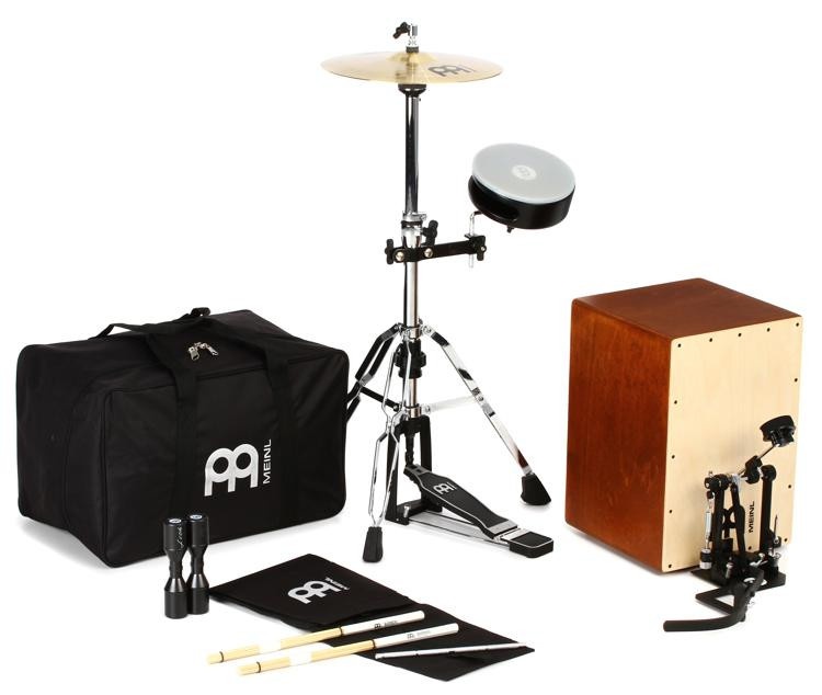 Meinl Percussion Cajon Drum Set Direct Drive Pedal - With Cymbals And Hardware