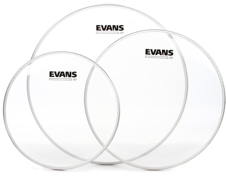 Evans G1 Clear 3-Piece Tom Pack - 10/12/14 Inch
