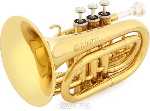 Jupiter JTR710 Pocket Trumpet, Clear Lacquer at Gear4music