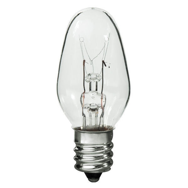 7 Watt - Clear - Incandescent C7 Light Bulb - 25 Pack