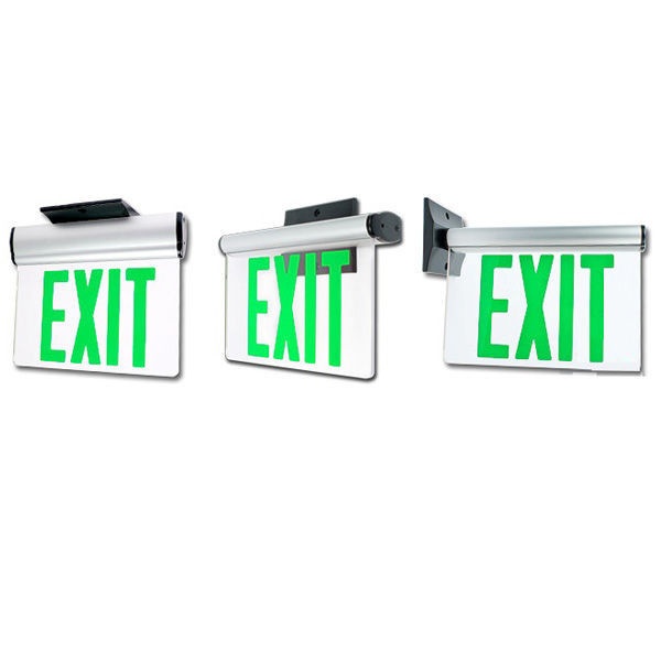 Led Exit Sign - Green Letters - Universal Edge-Lit
