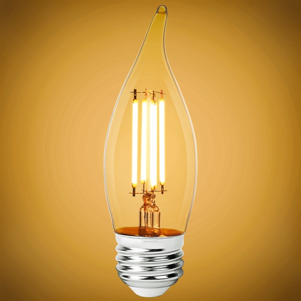 Natural Light - 300 Lumens - 4 Watt - 2700 Kelvin - Led Chandelier Bulb - 4.2 In. X 1.4 In
