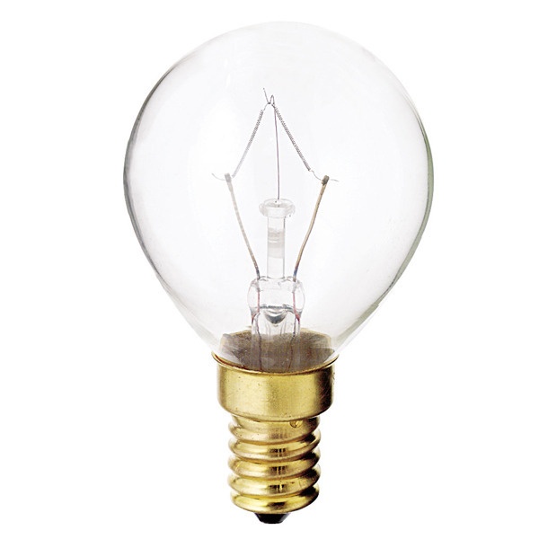 40 Watt - 1.8 In. Dia. - G14 Globe Incandescent Light Bulb