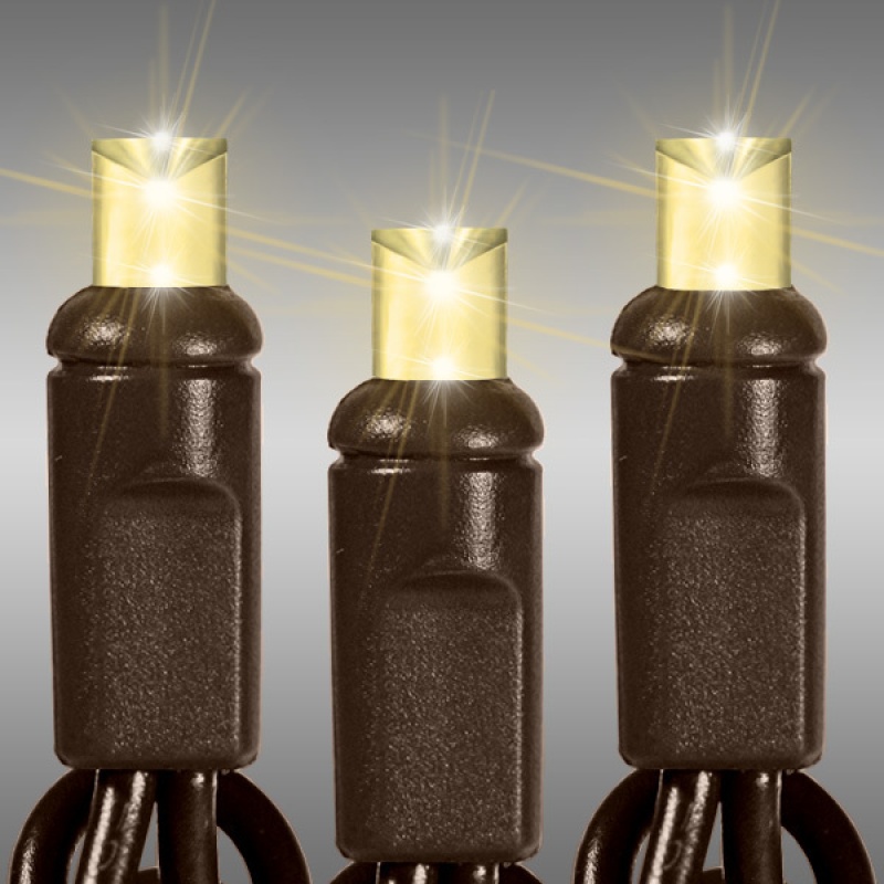 Bulbed Stringer Led Mini Light Stringer - 26 Ft. - (50) Leds - Warm White - 6 In. Bulb ...