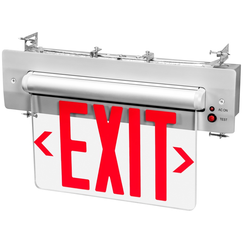 Led Exit Sign - Red Letters - Universal Edge-Lit