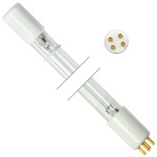 thumbnail interactive-video image 1 of LSE Lighting G6T5/4P UV Bulb - 6 Inch, 4-Pin T5 Base For Water Purifiers & More 1 of 3