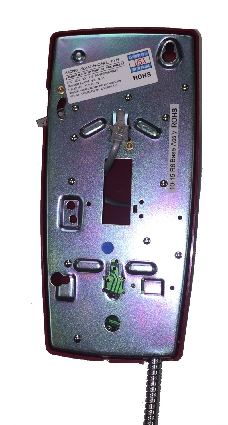 255447Ahcndl Wall Phone W/Metal Cradle