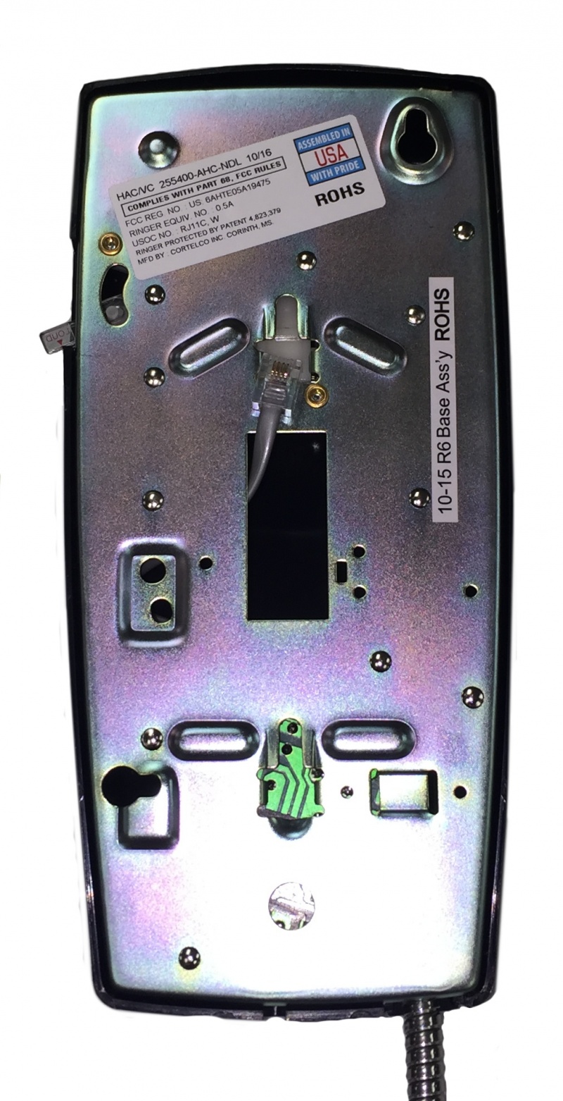 255400Ahcndl Wall Phone W/Metal Cradle